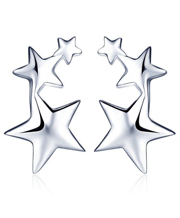 Infinite U Elegant Stars Studs 925 Sterling Silver Ear Cuff Earrings Best Gift for Girls/Women - A - CE12KD1P3PT