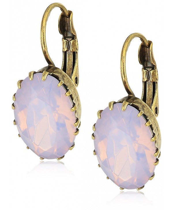 Sorrelli Crown Jewel French Wire Drop Earrings - Pink - C017YLDEGLR
