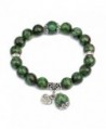 Linsoir Stretch Bracelet Gemstone Valentines - Green Agate - C0185RO6EYE