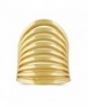 JanKuo Jewelry Gold Plated Modern Armor Knuckle Ring - CF12O4NQQEY