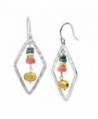 Silpada 'Colorful Array' Sterling Silver- Brass- Coral- and Howlite Drop Earrings - CQ12N6E7UVM