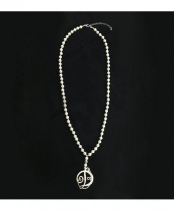 Monogram Silver Charm Glass Necklace