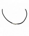 Rubber Choker Necklace Sterling Lobster