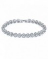 CARSINEL Luxury White Gold Plated Tennis Bracelet with CZ Stones Set For The Elegant You - white - CF1839LXKCM