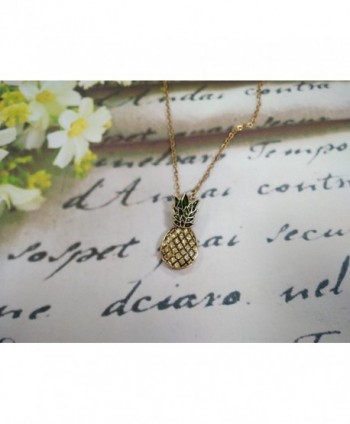 PANGRUI Rhinestone Pineapple Necklace Exquisite