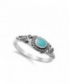 Simulated Turquoise Wholesale Sterling Silver in Women's Band Rings