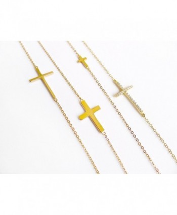 Sideways PETITE Necklace Sterling Horizontal in Women's Pendants