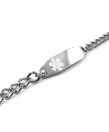 MyIDDr Pre Engraved Customizable Penicillin Bracelet in Women's ID Bracelets