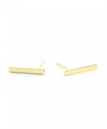 Sterling Silver VERTICAL THIN BAR Stud Earring - CB183RE4072