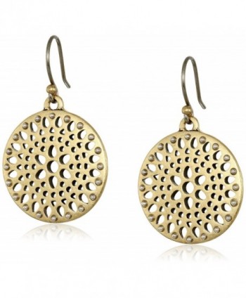 Lucky Brand Womens Two-Tone Openwork Drop Earrings - Gold - C312HJANNUN