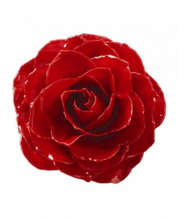 Lacquer Dipped Red Rose Brooch - CA117JB3W9L