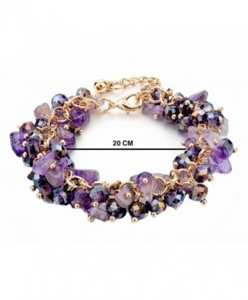 Imitation Amethyst Crystal Bracelets Available in Women's Strand Bracelets