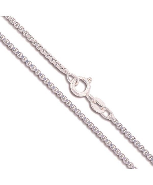 CHOOSE YOUR CLASP Sterling Silver 1.5mm Box Chain Necklace - Spring Clasp - CC11EYZPN79