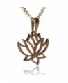 Lotus Flower Stainless Necklace Polished
