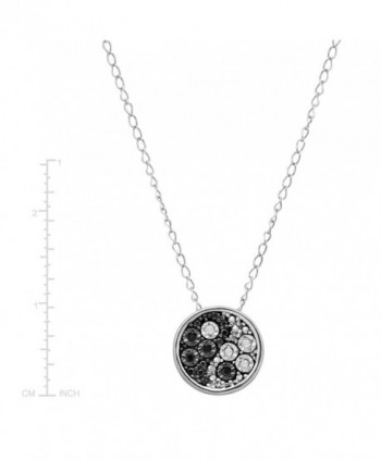 Pendant Necklace Diamonds Sterling Silver in Women's Pendants