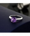 Sterling Amethyst Solitaire Engagement Available in Women's Wedding & Engagement Rings