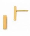 14K Gold Plated Sterling Silver Post Stud Bar Earrings- 1/2 inch long - CT183QS8EW9