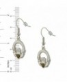 S33532 Claddagh Earrings Rhodium Connemara