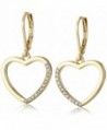 T Tahari Essentials Heart Charm Drop Earrings - Gold - CJ128C14T61
