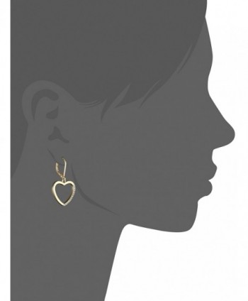 Tahari Essentials Heart Charm Earrings