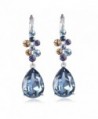 Earring PLATO Earrings Swarovski Crystals - ocean blue - CK17YY6E63H