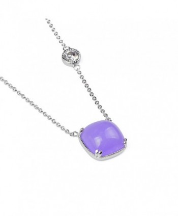 Sterling Lavender Zirconia Inspired Necklace