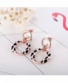 Carfeny Plated Earrings Zirconia Pattern in Women's Hoop Earrings