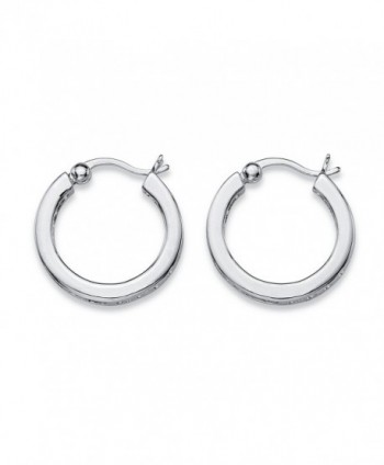 Platinum Sterling Silver Earrings Zirconia