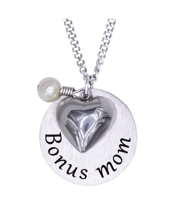 O.RIYA Bonus Mom Stepmom Gifts Special Mom Mother's Day Gift Charm Necklace Gifts For Mom - White - CQ12GR8NSN1