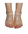 VANCORE 2 PC Women's Rhinestone Crystal Ankle Bracelet Beach Wedding Foot Jewelry Toe Ring - OT-FT00426 - CL12FM0HS1X