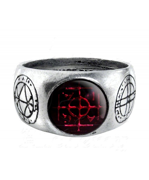 Agla Alchemy Gothic Pewter Talisman Ring - C9114P4K28J