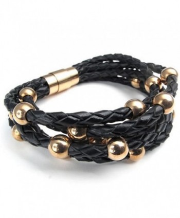 KONOV Stainless Braided Bracelet Rose Gold in Women's Wrap Bracelets