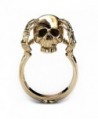 EVBEA Skull and Bones Ring 14K Gold Statement Fun Skeleton Claw Rings for Women - Gold Color - CK12MNYOCMT