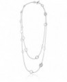 Kenneth Cole New York Silver-Tone Circle Long Illusion Necklace - Women's - silver - C3117MVK82R