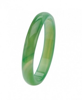 Genuine Green Agate Bangle Bracelet (13mm) - C217Z56A334