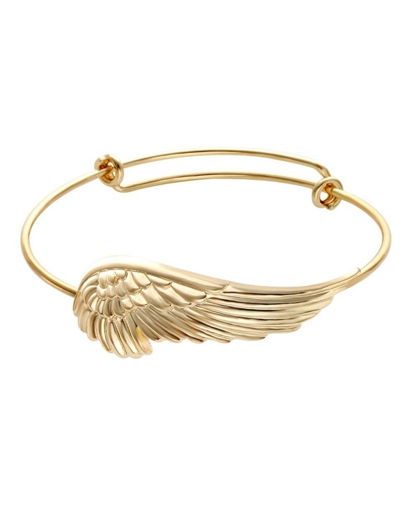 SENFAI Three colors supernatural protection angel wing Adjustable Love Bangles Women Girl Charm Barcelets Gifts - CR120QTFDFD