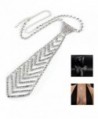 Fashion Sexy Rhinestone Bow Tie Necktie Shape Necklace Shiny Collar Choker Wedding Necklace - CS184HIS62T