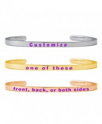 CHOOSE YOUR MANTRA PHRASE - Further Design & Customize your Dolceoro Cuff Bracelet - 316L Stainless Steel - CX1882XW8TT