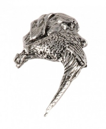 Creative Pewter Designs- Pewter German Shorthair With Pheasant Handcrafted Dog Lapel Pin Brooch- D087 - C4122XIULTN