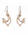 TUSHUO Unique Hollow Design Chicken Wire Hook Dangle Earrings Funny Design Lovely Gift For Girl Women - Rose Gold - CO184SC4L5N