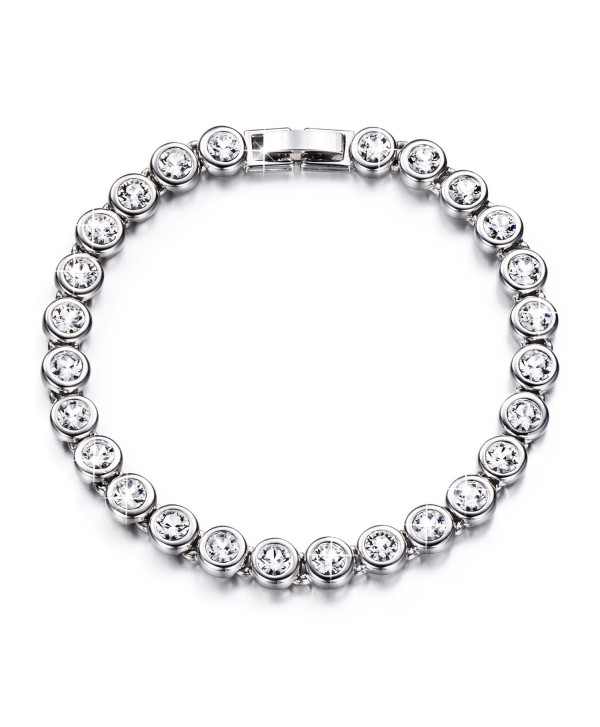 Yalong Tennis Bracelet Made with Swarovski Crystals for Women- 7.5 inch - CS185UEM85N