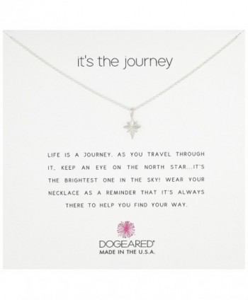 Dogeared It's The Journey- North Star Chain Necklace- 16"+2" Extender - Silver - C411JH66HST