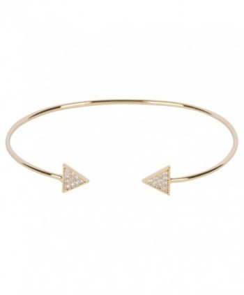 Brianna Alexis Geometric Triangle yellow gold plated silver