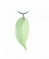 Leaf Pendant Choker Statement Necklace Made with Real Natural Filigree Trendy Bohemian Necklaces - Green - CY187Q4E3RU