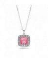 Birthday Classic Silver Crystal Necklace in Women's Chain Necklaces