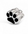 925 Sterling Silver Puppy Dog Paw Print Pawprint Charm Bead Fits Pandora Charm Bead Bracelet - CC119V1H509