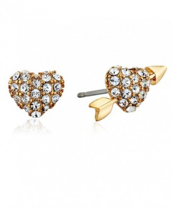 Kate Spade New York Womens Be Mine Heart and Arrow Studs - Clear/Gold - CB12H7L6MMV