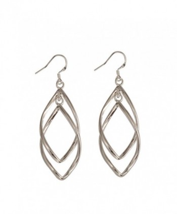 Elegant Fashion Jewelry 925 Silver Plated Stud Dangle Earings Double Banana - CA11N2EO8CT