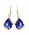 Jili Online Teardrop Rhinestone Necklace - Royal Blue - CB17Z3CRLQG