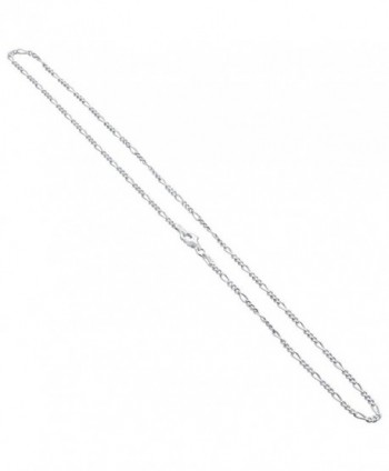 Gem Avenue Italian 925 Sterling Silver 2mm Figaro Link Chain Necklace (16" - 30" Available) - CP111FTI9Q9